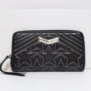 Jimmy Choo Black Star Studded Wallet